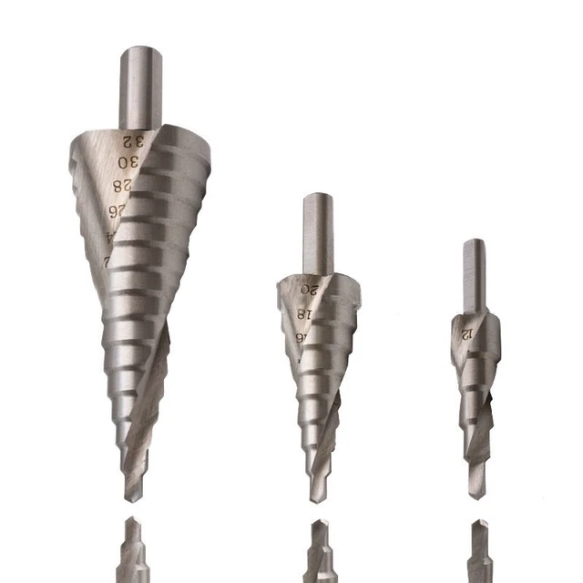 1 Pack HSS Spiral Groove Step Drill Bit For Stainless Steel Metal Cutting 4-20mm