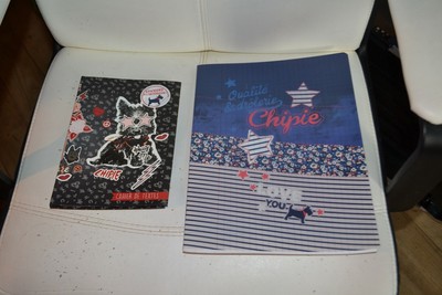 Chipie chipie grand cahier carreaux plus cahier de texte chipie  chien+classeur chipie 