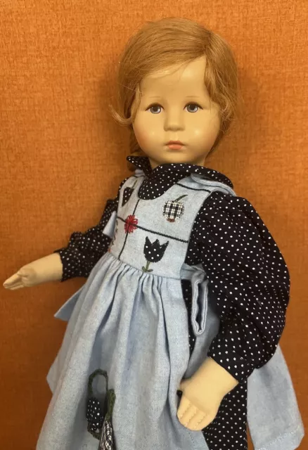Cute Vintage German Kathe Kruse Jula Girl Doll W/ Tagged ORG Outfit 16" Unboxed