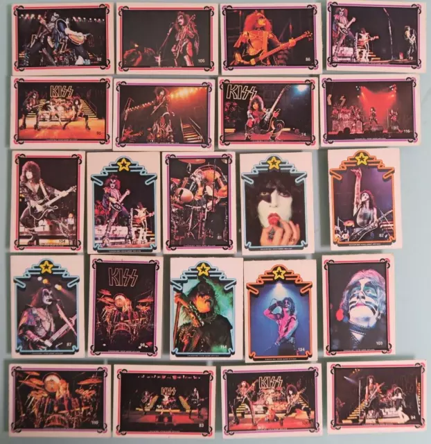 KISS 1978 Trading Cards Vintage 29 cards by Donruss Aucoin Mgt rare Gene Paul