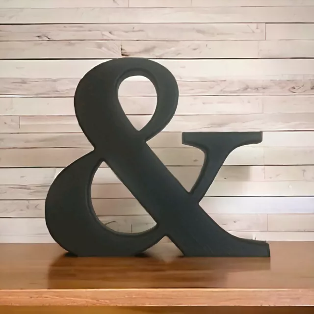 Black Large Wooden Letters, & Signs Ampersands, Big Black Letters, Initials