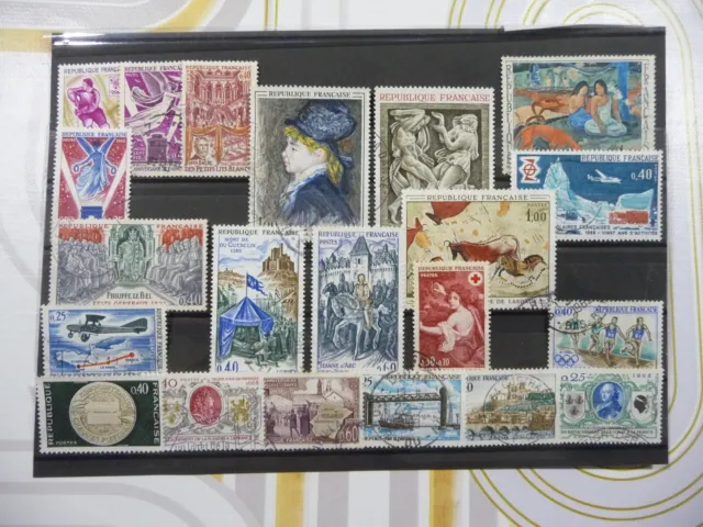 timbres France oblitérés lot de l'année 1968 cote  10,15€