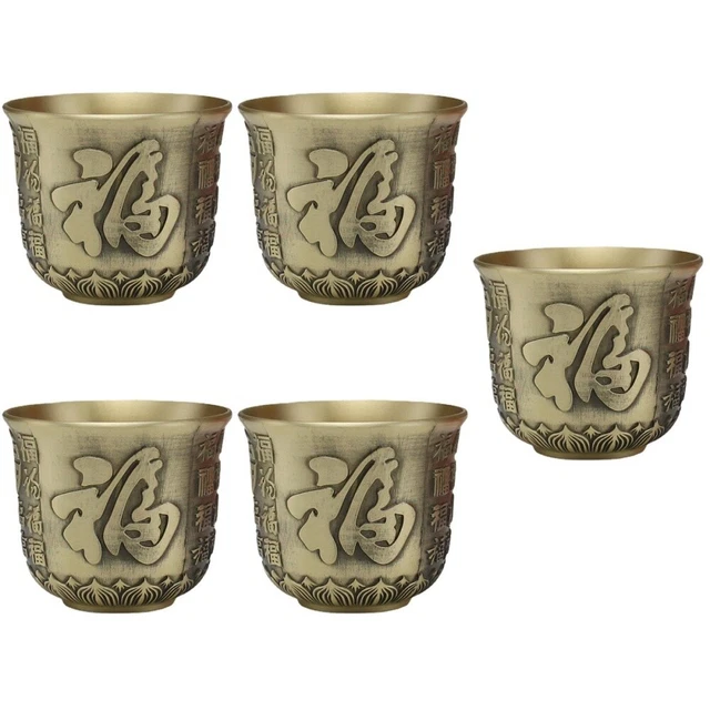Tasse Décorative En Cuivre Coupe D'offrande Décor D'époque Verre De Vin
