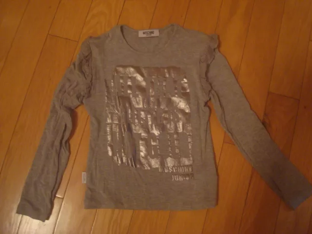 EUC Moschino Junior girls grey shirt size 6-7 years made in Turkey