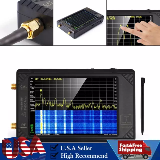 Spectrum Analyzer For TinySA ULTRA 4" 100kHz-5.3GHz Handheld Signal Generator