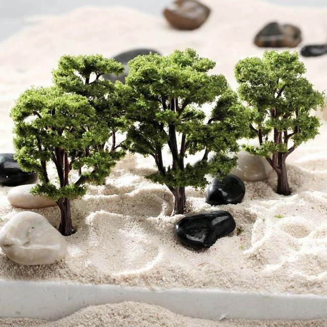 Lot D'arbres Modèles Réduits - 5 Tailles (7cm à 16cm) - Échelle 1:65 à 1:150 - Neuf