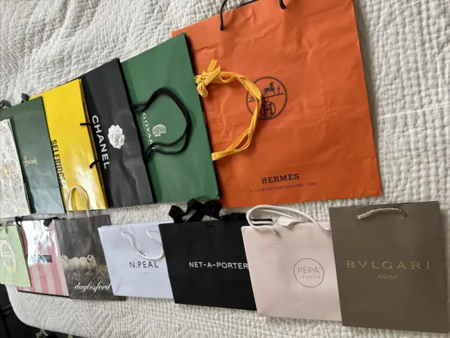 Paquete de 13 bolsas de papel de diseñador Chanel