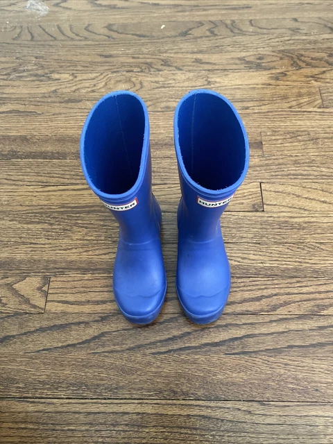 Hunter Kids Classic Rain Rubber Boots Unisex Size 13 Royal Blue