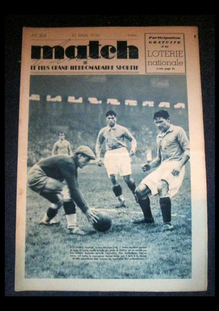 Match Intran N°546 – 1936 : Football Paris Prague, Coupe De France, Boxe Pellos