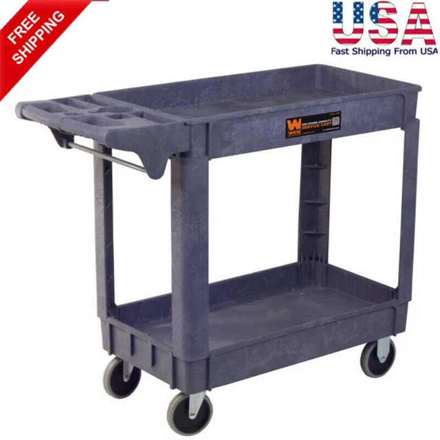 Service Utility Cart Heavy Duty 500lbs Tool Storage Shop Garage Wheel Rolling US