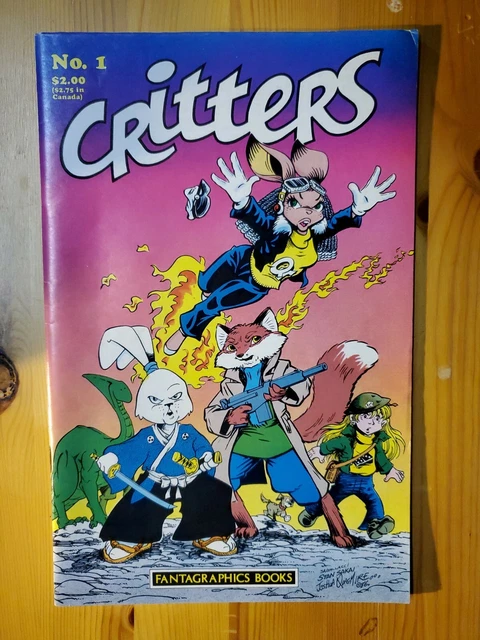 CRITTERS #1 Stan Sakai | Early Usagi Yojimbo | 1986 Fantagraphics | See Photos!