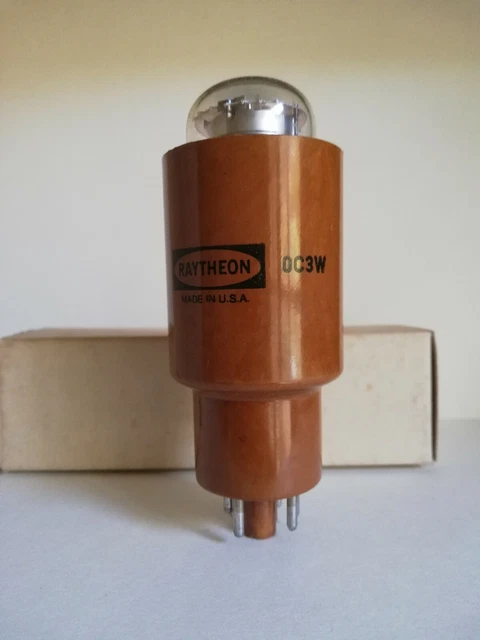 1   x    OC3W  RAYTHEON  Label,  tube, lampe,  Valve, Röhre,   NOS NIB