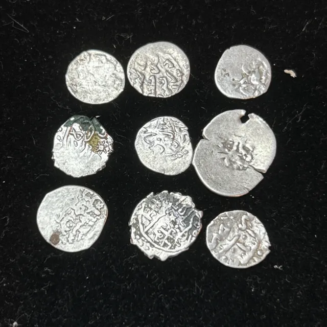 SASA 1600s Lot Of 9 silver coin akche Ottoman Empire Otto106