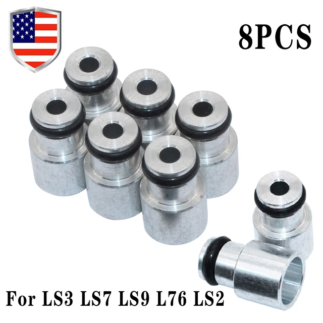 8X LS3 LS7 Fuel Injector Extender Adapter Top Hat Fit a LS1 LS2 Manifold