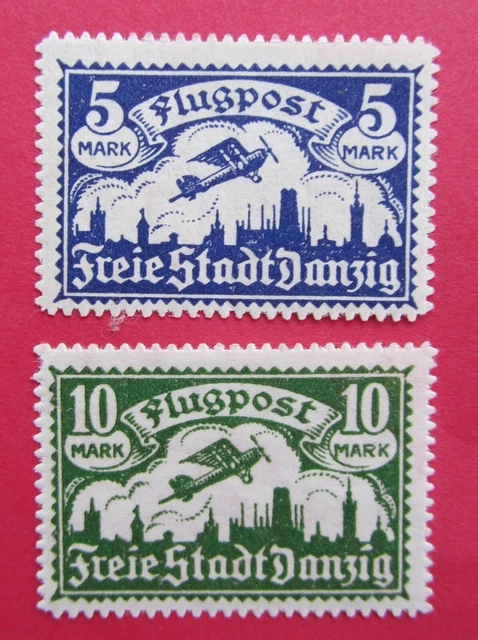 Freie Stadt Danzig, Flugpostmarken, unbenutzt, Falz