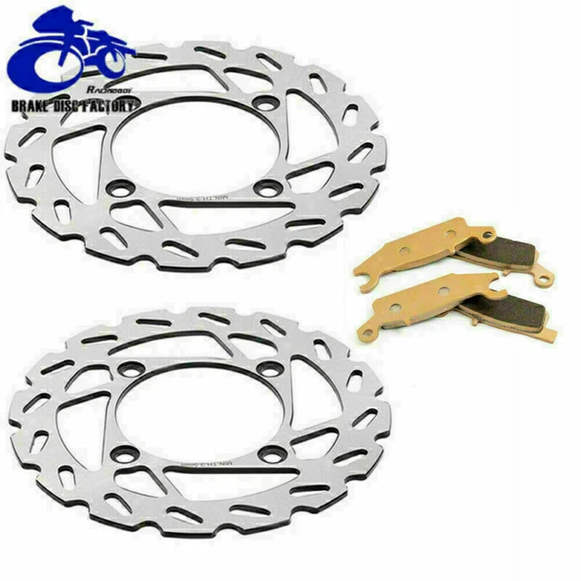 Front Brake Rotors Pads For Yamaha Grizzly YFM700F 07-22 YFM550F 1HP-F582T-00-00