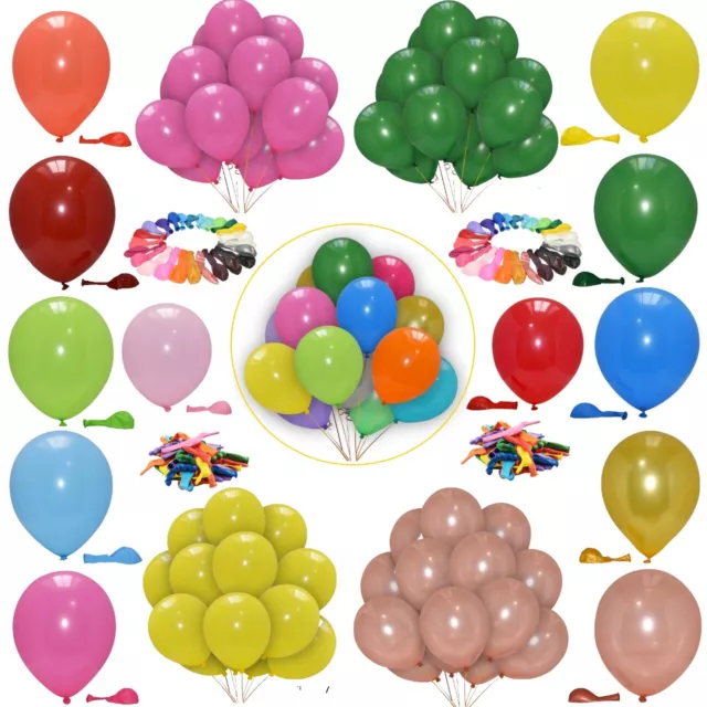 10" X 1000 LARGE PLAIN BALLOONS BALLON helium BALOONS Quality Birthday Wedding