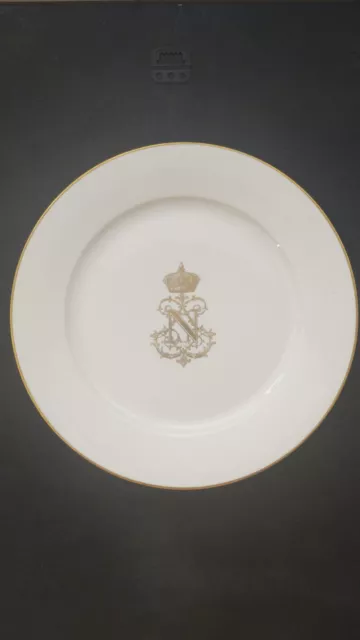 Napoleon III SEVRES PORCELAIN DINNER PLATE From Tuileries Palace