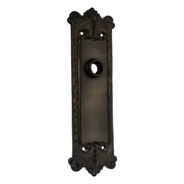 Pair of Solid Brass Classic Door Plates with Bronze Finish