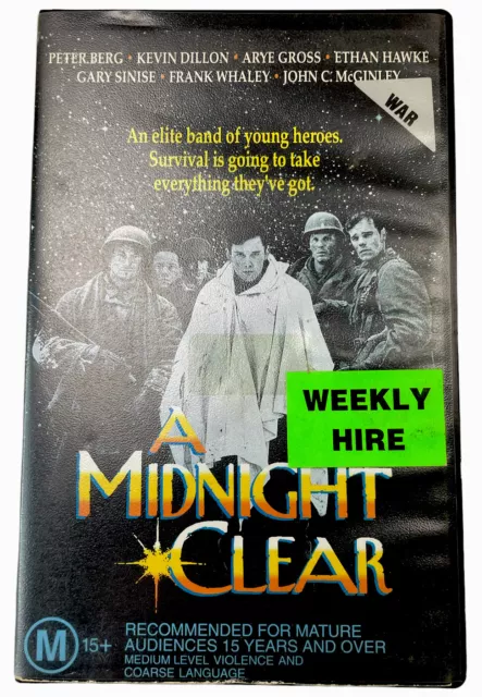 A Midnight Clear VHS Peter Berg Video Cassette Tape PAL Black Big Box M15+ 1993