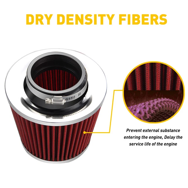 Kit induzione filtro aria auto finitura rossa universale cono rete sportiva ad alta potenza x1