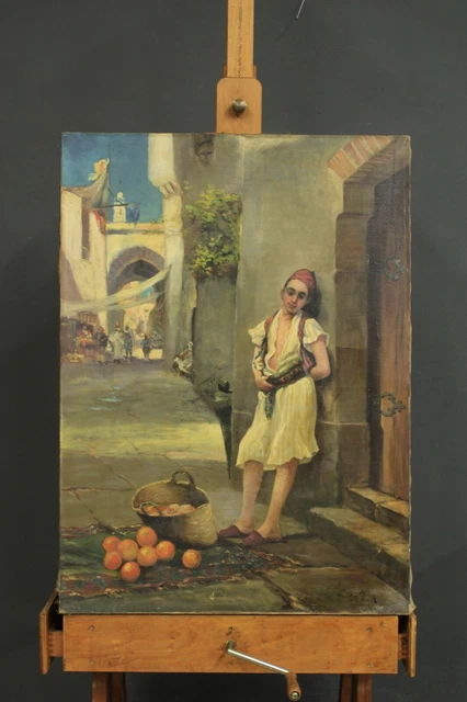 Pintado Orientalista, Óleo sobre Lienzo, Marruecos, Paul Vogler (1852-1904)