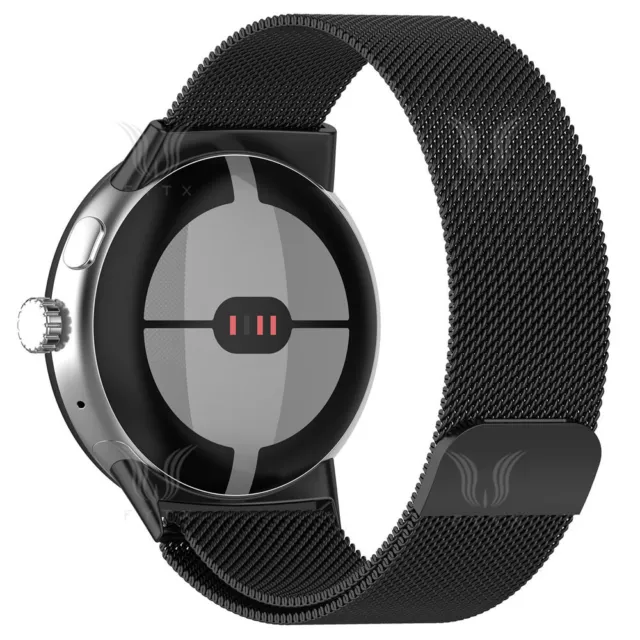 Für Google Pixel Watch 2 / Pixel Watch Milanese Magnetschlaufe Edelstahl Armband 3