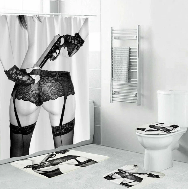 Sexy female killer Bathroom Sets, Shower Curtain Sets