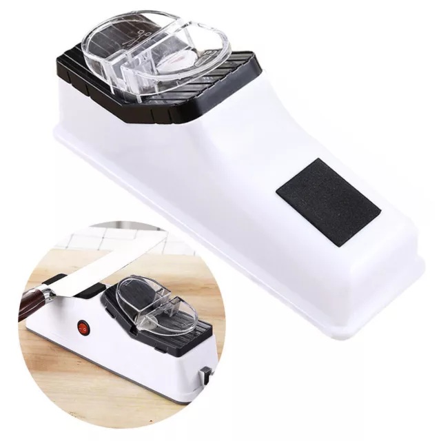 2 IN 1 Knife Scissor Sharpener USB Electric Sharpening Sharp Tool Kitchen AU #