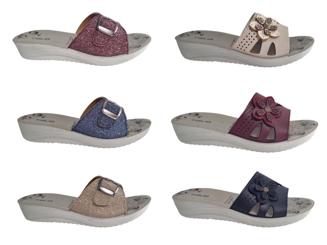 Surf4Shoes - Pantofole Da Donna Con Chiusura A Velcro, Pianta Larga - Foto 7