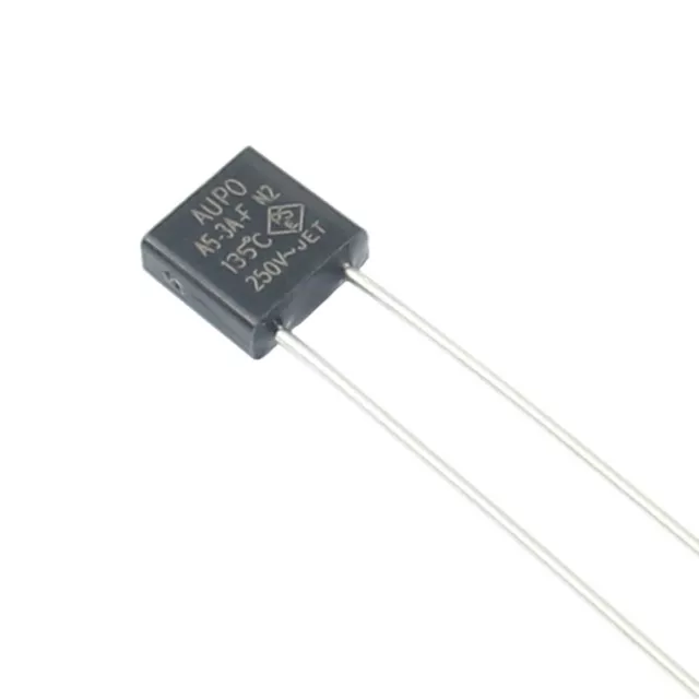 10Pcs Aupo A5-3A-F Thermal Fuse Cutoff TF 135℃ 250V 3A Square Temperature Switch