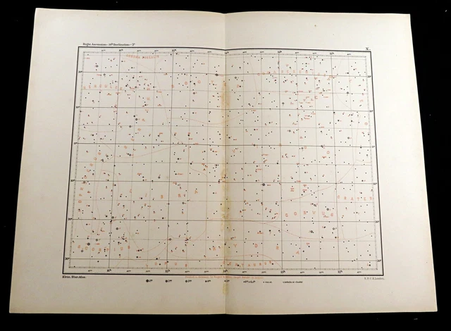 Celestial Map Star Chart Libra Virgo Leo Bootes Horoscope Astronomy Antique 1893