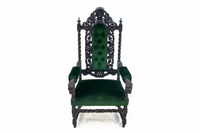 Antiker Sessel - Thron, Frankreich, um 1900.