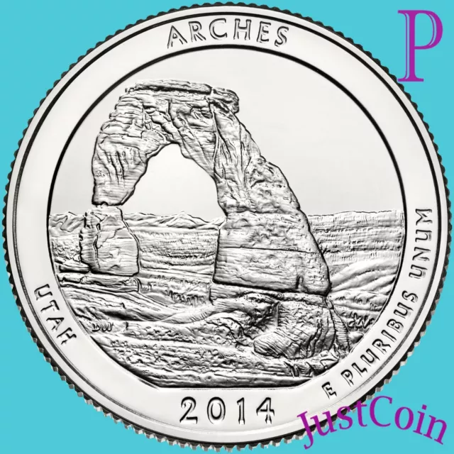 2014-P Arches National Park (Utah) Quarter Uncirculated From Us Mint