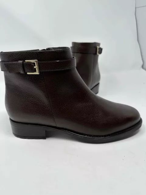 SAS Womens Brown Ankle Boots Size US 7b 8.5W Handcrafted Leather Made in Italy