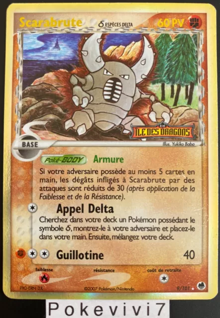 Carte Pokemon SCARABRUTE 9/101 Holo Reverse Bloc EX Ile des Dragons FR
