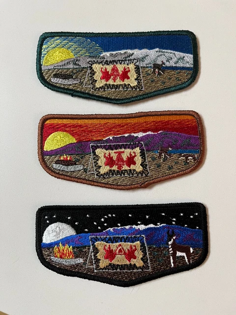 Boy Scout OA 346 Tannu Lodge Flap Lot S44 S45 S46 Ordeal Brotherhood Vigil