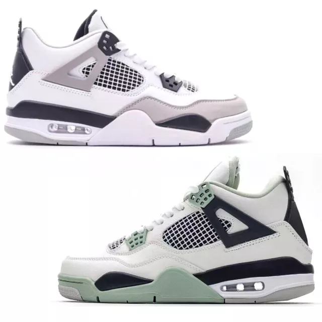 Nuove Scarpe Da Uomo Air & Jordan Retro 4 Sneakers Bianche TG 40-46