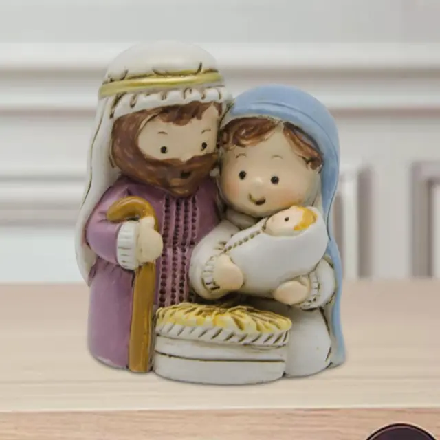 Holy Family Figurine Fine Craft Handmade Nativity Scene Figure Religious
