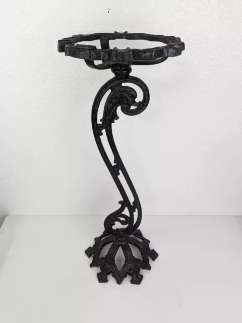 Vtg Art Deco Cast Iron Stand Ashtray Duck Swan Cigar Room Smoking Stand 21"