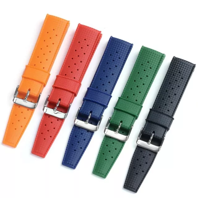 CINTURINO OROLOGIO RICAMBIO TROPIC SILICONE ROSSO BLU NERO VERDE 18 20mm 22mm 2