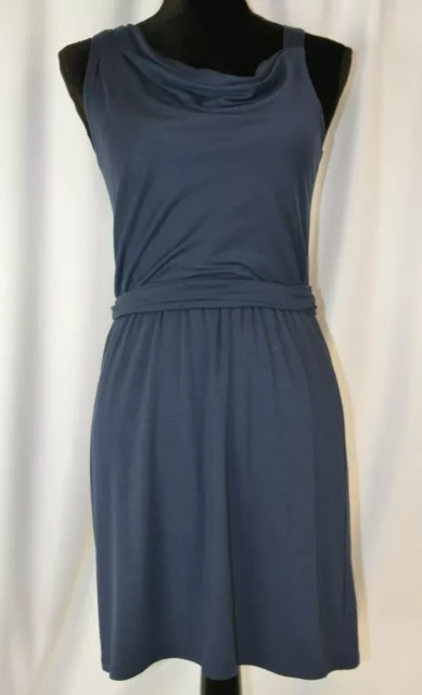 Theory Women's Dress Size Petite Sleeveless Scoop Neck Dark Blue Casual Pullover