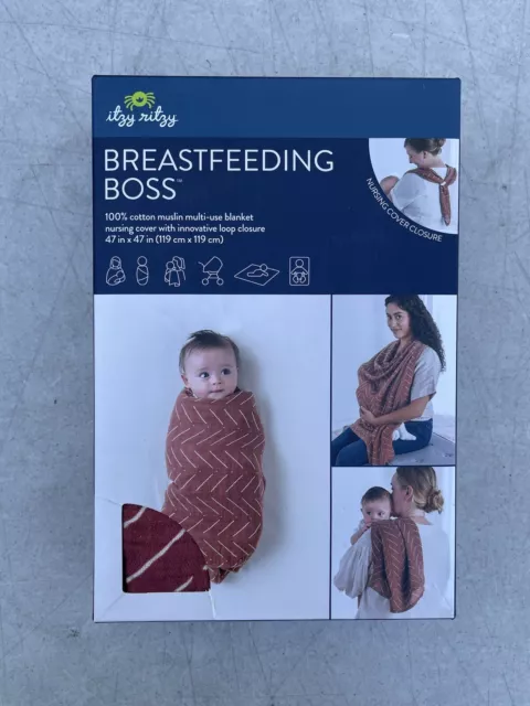 Itzy Ritzy Breastfeeding Boss Multi-Use Cover – a Nursing Cover, Swaddle, SEALED