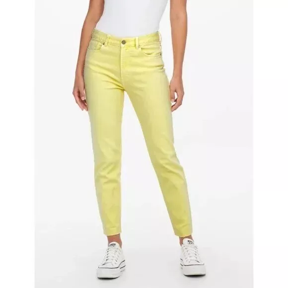 NWT W Lab Wash Lab Elizabeth High Rise Cloud Jeans Color: Lemon Size 25