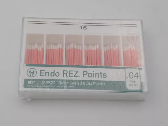 ULTRADENT ENDO REZ POINTS 04.Taper Enduit de résine REF 1838 BLANC n°15