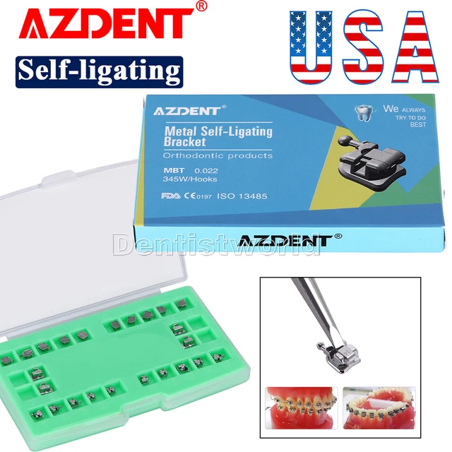 thumbnail image 2 of 10 Packs AZDENT Dental Ortho Braces – Mini Roth 022 Brackets With Hook & NITI Arch Wire 2 of 5