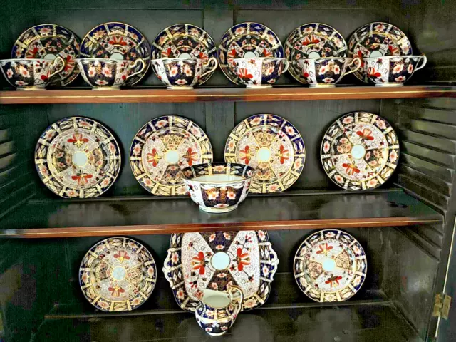 Set of Royal Crown Derby Imari tea set 21 pieces