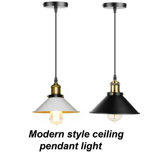 Edison Light plafond métallique industriel moderne suspendu rétro abat-jour