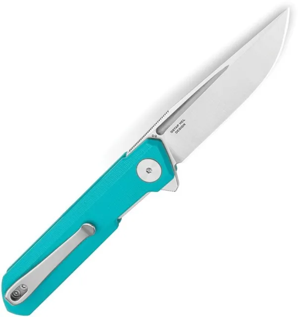 Bestech Knives Mini Dundee Linerlock D2 Stonewash Blade Teal G10 Handle BMK03C