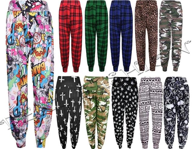 Donna Harem Ali Baba Camou / Azteco/Teschio/Tartan/ Comic Lungo Largo Pantalone